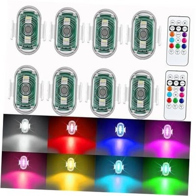 8PCS Wireless LED Strobe Lights with Remote Control,8 Colors 8 Pcs 8 Colors