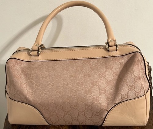 Gucci 257067 GG Lame Mini Boston Handbag Beige - Picture 8 of 23