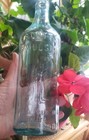 Vintage Scott's Emulsion Cod Liver Oil With Lime and Soda Bottle Aqua Blue Glass — photo 2