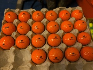 24 NITRO CROSSFIRE ORANGE GOLF BALLS - MINT/NR MINT - - NO LOGOS - BALLS SHOWN