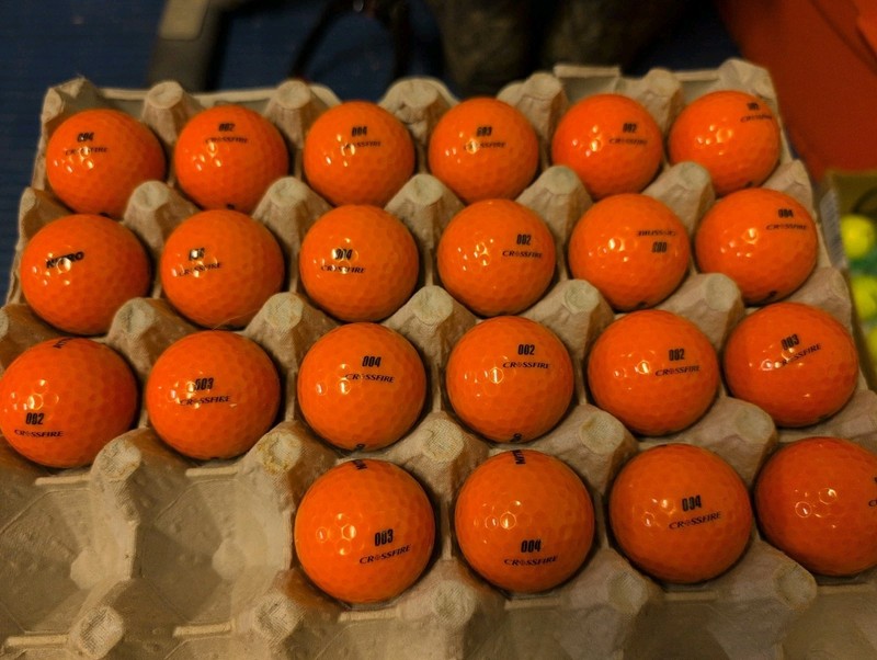 24 NITRO CROSSFIRE ORANGE GOLF BALLS - MINT/NR MINT - - NO LOGOS - BALLS SHOWN