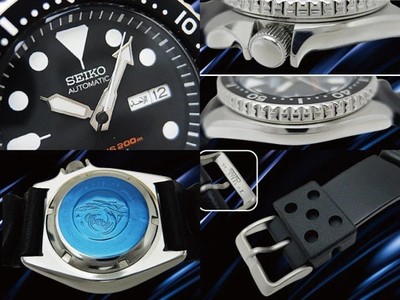 SEIKO SKX007J1 Diver's 200m Automatic Black Dial Rubber Strap