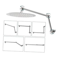  All Metal 16" Shower Head Extension Arm, Solid Brass Shower Brushed Nickel