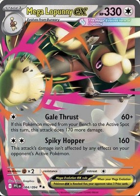 Pokémon Mega Lopunny ex 084/094 Phantasmal Flames Holo Double Rare HP330 English