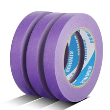 Purple Painters Tape,0.7" x 60 Yards x 3 Rolls (180 Yards Total) - Medium Adh...