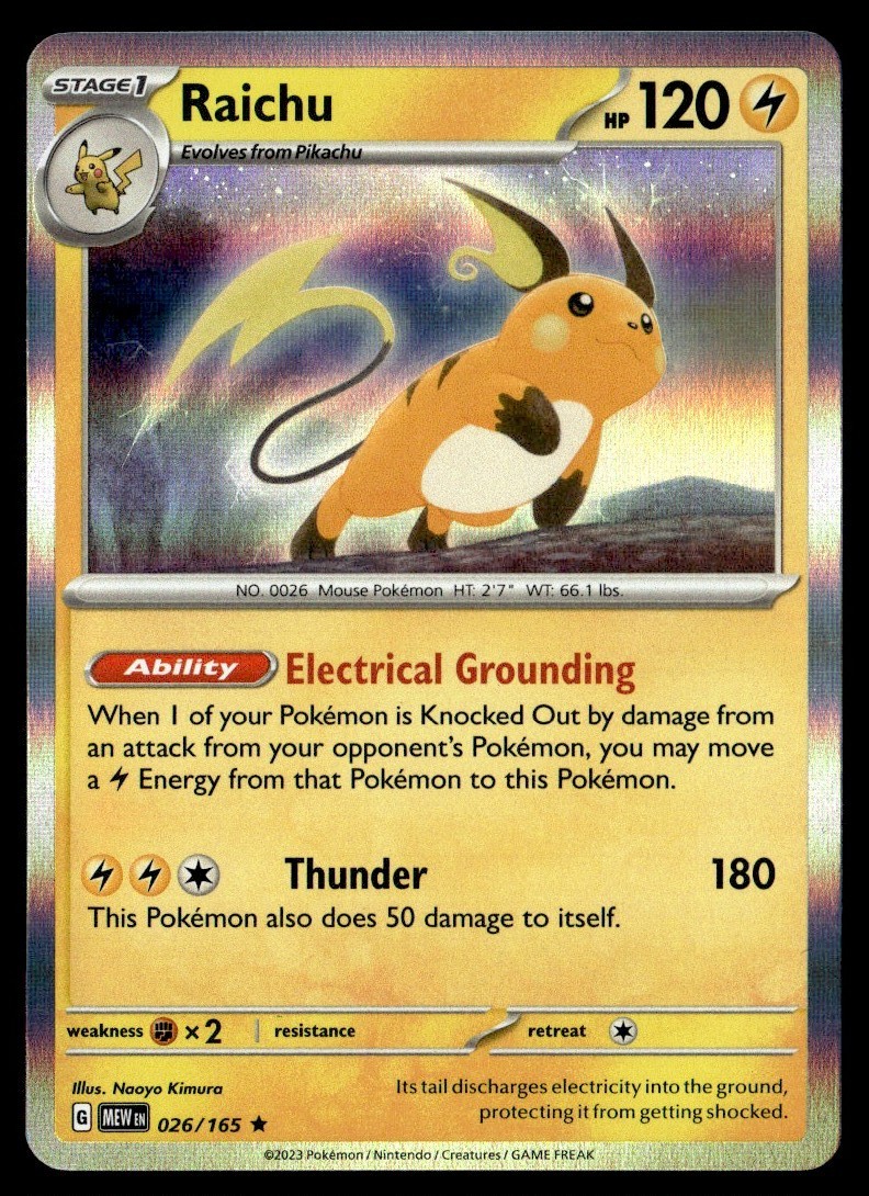 2023 Scarlet & Violet Series - Scarlet & Violet - 151 Raichu holo #26