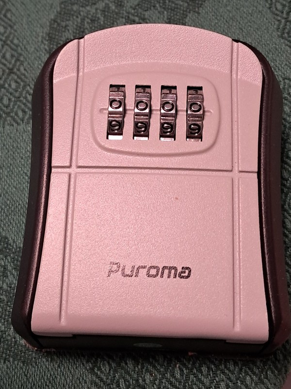 Puroma Key Lock Box, Portable Combination Lockbox Wall-Mounted Key Storage Box f
