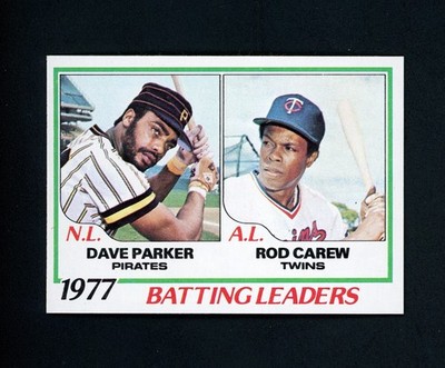 1978 Topps '77 Batting Leaders (D. Parker, R. Carew) HOF #201 NM-MT