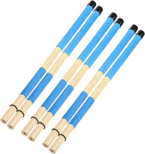 3 Pair 16 Inch Bamboo Bundle Rods Drumsticks, 5A Jazz Drum Sticks Constructed of