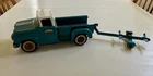 Vintage Tonka 1959 Sportsman Deluxe Blue Pickup Truck with White Cab & Trailer