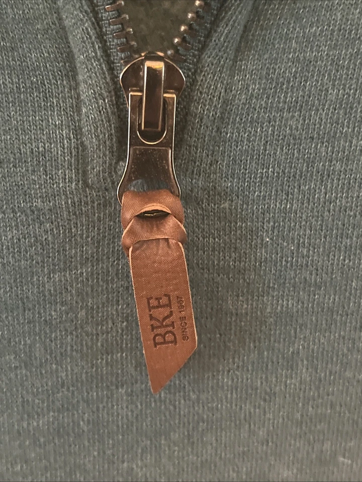 Sudadera forrada de vellón verde/melocotón con hebilla XL 1/4 cremallera frontal BKE para mujer Foto 4 de 4