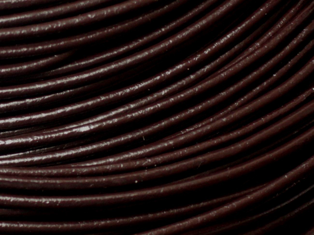 Fil de cuir 2mm marron café résistant pour éviter la rupture de vos bijoux en écheveau