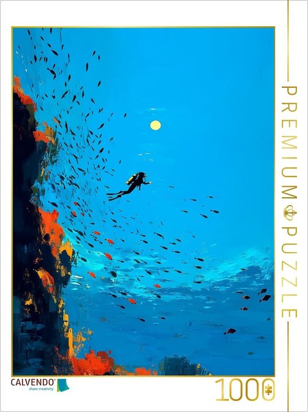 Calvendo Puzzle Nighttime Blues | 1000 Pieces, Finished Size 25.2 × 18.9 In (64-image