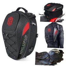 38L Motorcycle Tail Bag Helmet Backpack Waterproof Red