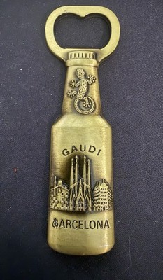Barcelona Antoni Gaudi Bottle Opener Magnet - Purchased in Spain - Beer & Soda