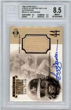 1999 Upper Deck Piece of History 500 Club Auto Reggie Jackson BGS 8.5 /44 Auto 9