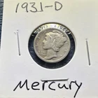 1931-D Mercury Dime Denver 10C 90% Silver Circulated Business Strike Uncertified