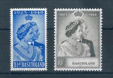 Basutoland 1948 Silver Wedding full set of stamps. Mint. Sg 36-37