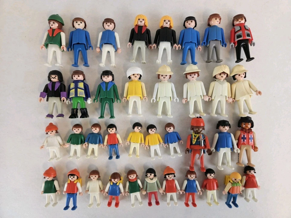 Playmobil Geobra Vintage Figures 1974 - 1981 Large Lot Of People Figures Kids - Image 2 of 4