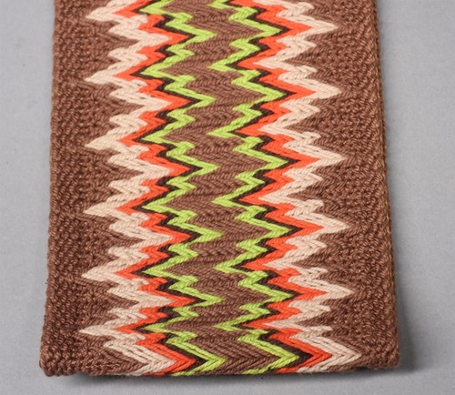 14.5' Flame Stich Textile Border Band Trim Hippie Decor Primitive Country Look - Picture 2 of 5