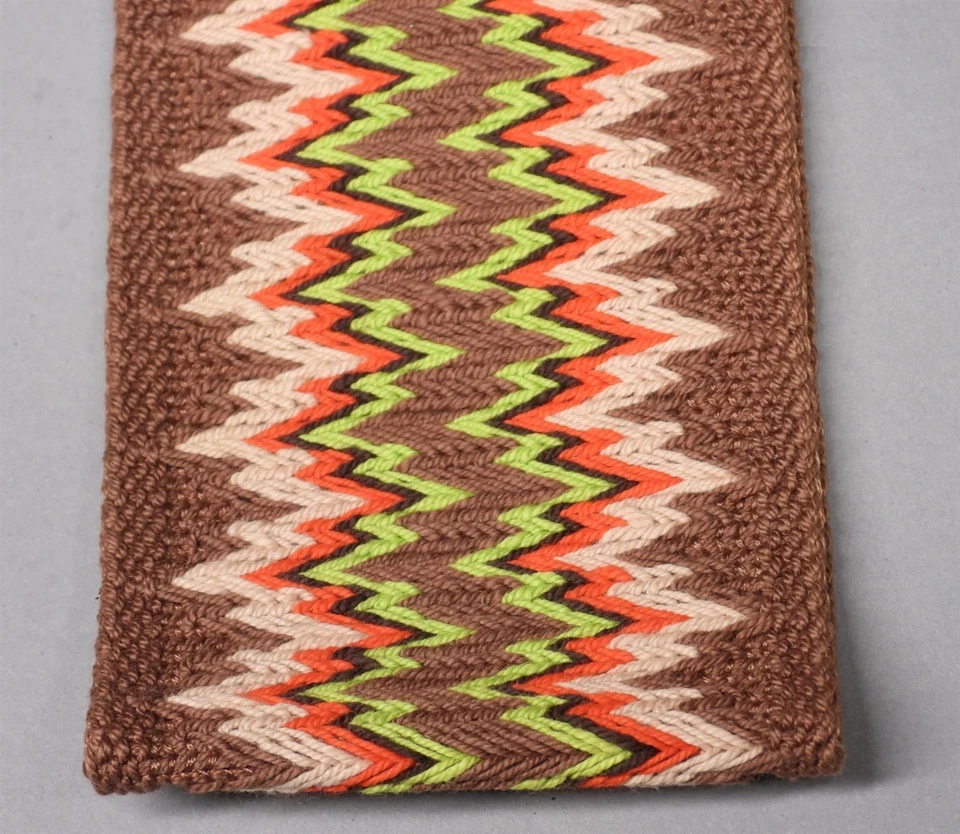 Banda de borde textil con puntada de llama de 14,5' decoración hippie aspecto primitivo de campo Foto 2 de 4