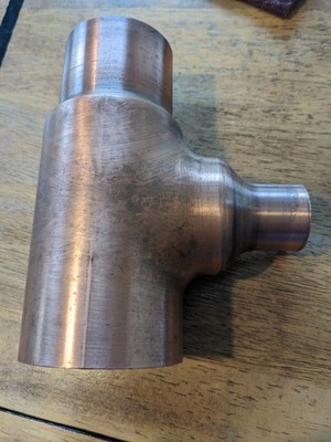 2-1/2'' X 2'' X 1'' TEE   Sweat Copper  Plumbing Fitting