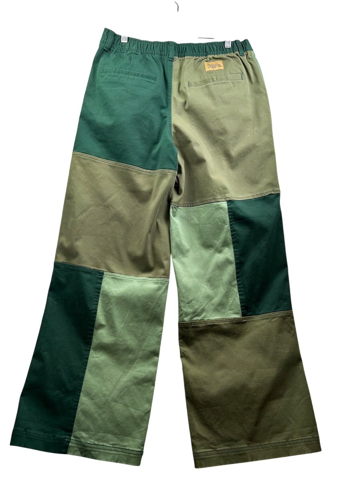 Petals Cargo Pants Size Large Patchwork Green Mul… - image 2