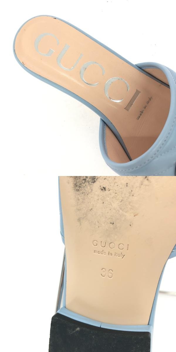 GUCCI sandals in Listed size: 36 GG Marmont Blue Ladies thumbnail 6
