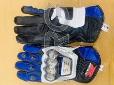 Suzuki GSXR Motorcycle Racing Gloves / Short Leather Guantes Gants