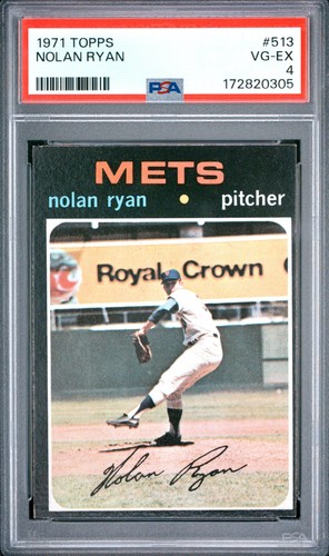 1971 TOPPS #513 NOLAN RYAN PSA 4