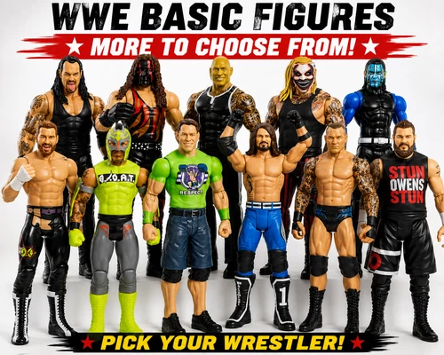 WWE Basic Series Mattel Figure Cena Reigns Rock Rhodes Austin Orton Punk Hardy