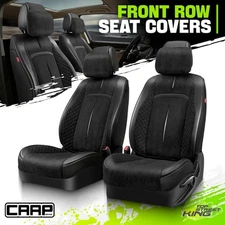 CAAP Driven Voris Series Front Row Set Seat Covers Cushion for Car SUV Black