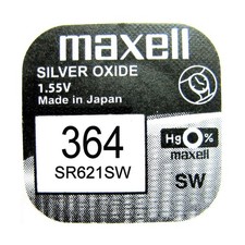 Maxell Silver Oxide Watch Battery SR621SW Low Drain Replaces 364