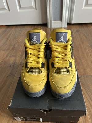 Jordan Air Jordan 4 Retro Lightning 2021 Yellow Basketball Sneakers Men's 11