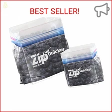 Zip Quicker Ziplock Bag Holder/Food Storage Bag Stand/Baggy Rack Holder/Hands-Fr