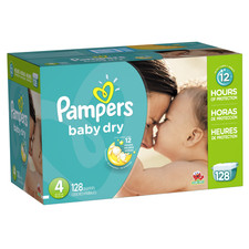 Bestseller Pampers Baby-Dry Diapers Size 4 128 Count Convenient Free Shipping