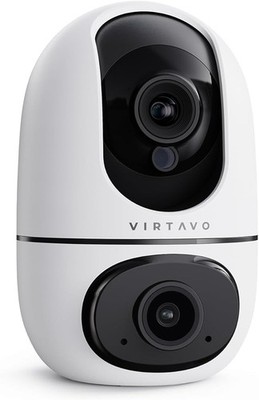 Virtavo Eggsentry XD1 Indoor WiFi Security Camera Dual 360 PTZ Baby Pet Monitor