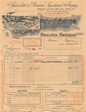 19-0421 1920 BUTTERRES SUPERIEURS D ISIGNY BRETEL FRERES A VALOGNES