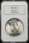 1922 Peace Silver Dollar NGC MS-64