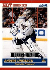 2010-11 Score #603 Anders Lindback RC - HKY