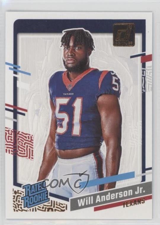 2023 Panini Donruss Rated Rookie Portrait Will Anderson Jr #1 RC 17pu