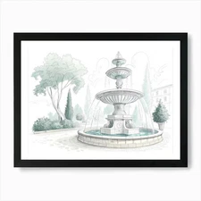 Minimalist Ink Sketch Of Renaissanc Framed Wall Art Poster Canvas Print Picture