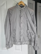 Vintage Christian Dior Monsieur Sport Jacket Gray Nylon Hooded Snap Mens M