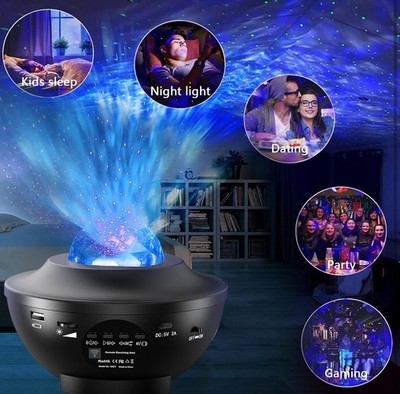 Galaxy Projector with Bluetooth Speaker   Transform Your Room Instantly!   