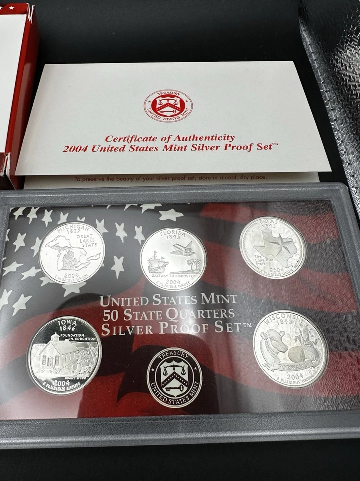 2004 United States Mint Silver Proof Set in Box with COA - 11 Coin Set - Image 3 of 4
