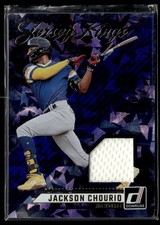 2024 Donruss #JK-JC Jackson Chourio Jersey Kings Blue Ice