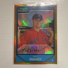 2007 Bowman Chrome Prospects Mark Wagner BC161 Gold Refractor Auto /50