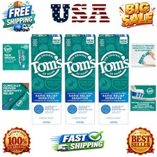 Fluoride-Free Rapid Relief Sensitive Toothpaste, Fresh Mint, 4 oz. 3-Pack Pac...