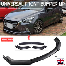For VW Polo GTI Scirocco Matte Black Front Bumper Lip Spoiler Splitter Body Kit