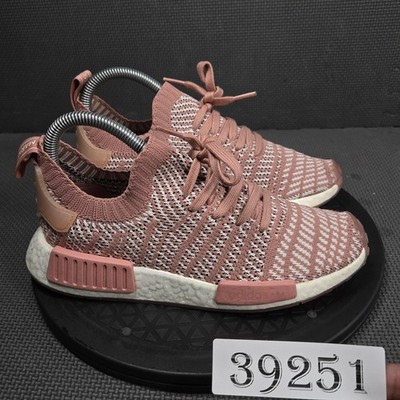 Adidas NMD_R1 STLT Primeknit Shoes Womens Size 6.5 Pink Running Sneakers CQ2029